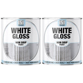 2X White Gloss Non-Drip Paint 300ml Tin Paint